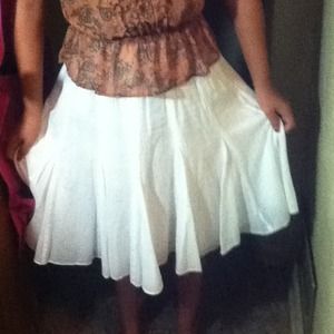 White skirt goes with anything