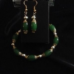 New bracelet/ earring green