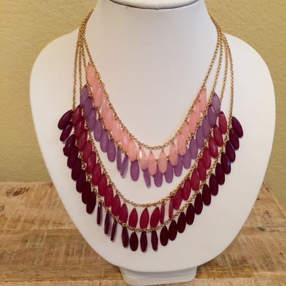 Multi strand gold necklace set