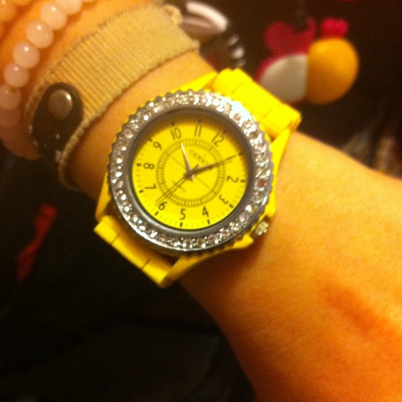 Geneva yellow watch