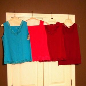 3 tank shirts, 1 sweater; one NWT!