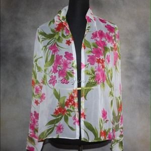 Carmen Marc Valvo NEW Shirt Floral Print sz S