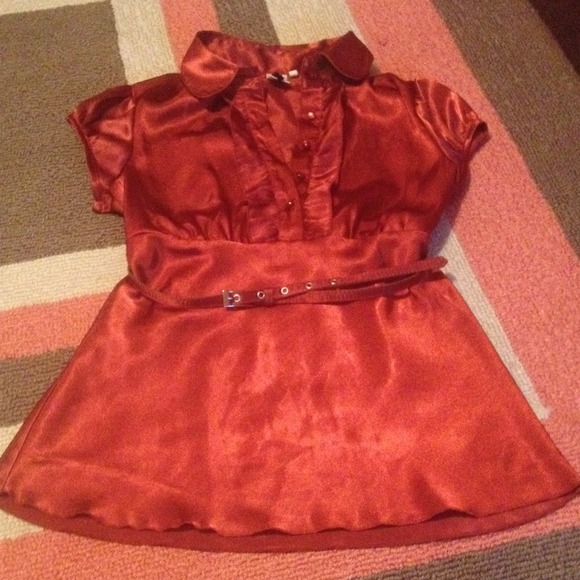 100%polyester gorgeous dress up top with belt