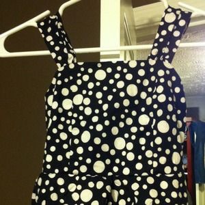 Adorable size 8 girls dress; black and white
