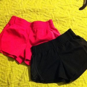 2 pair girls athletic shorts; 1 S, 1M