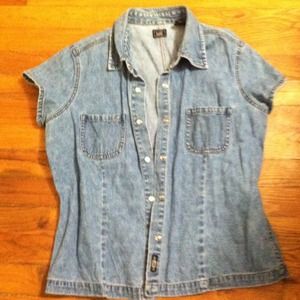 Short sleeve jean top
