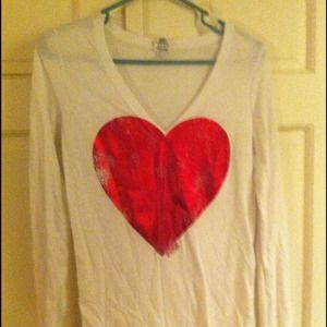 1/2 OFF SALE-VICTORIAS Secret Red Heart Top LOOK😳
