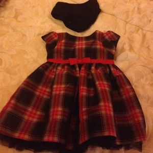 Carters black/red bow dress