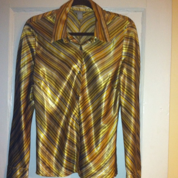 Multi color dress button up shirt