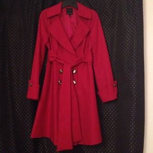 Red trench coat