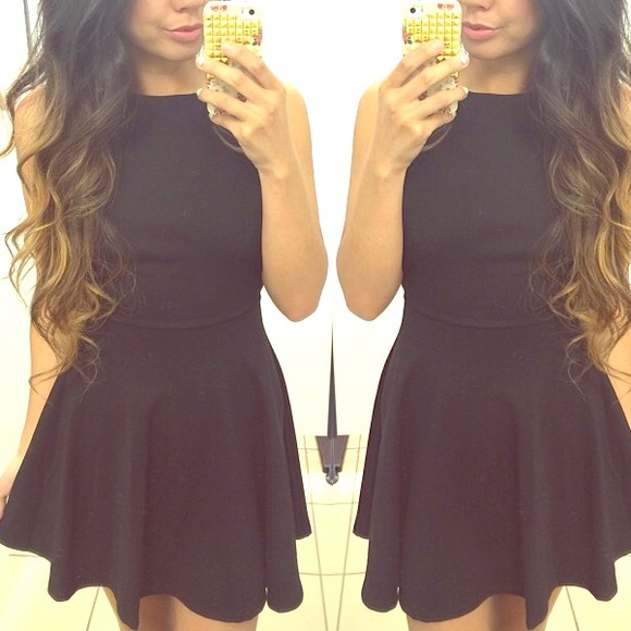 Black Reduced forever 21 Skater dress