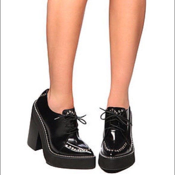 Brand new Jeffrey Campbell Fabian--black leather!