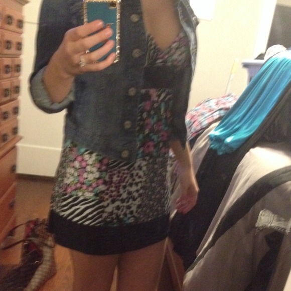 Judy knapp , floral / animal print dress