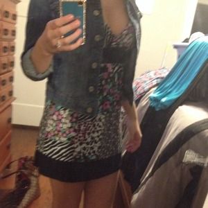 Judy knapp , floral / animal print dress