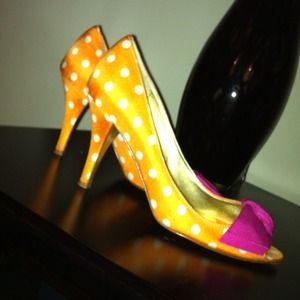 J Crew polka dot pumps