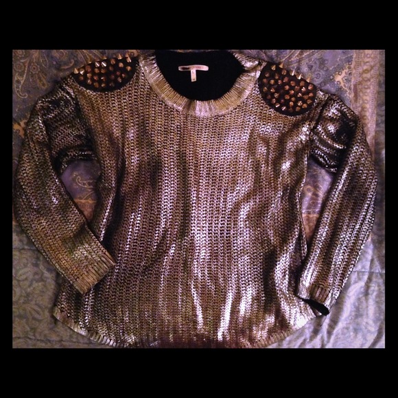 Gunmetal Spike Sweater -Statement Piece