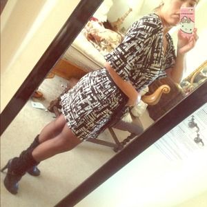 White and black dress smll