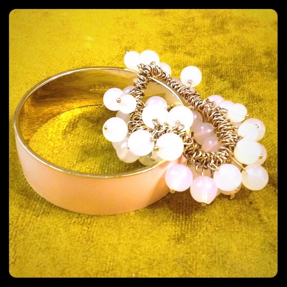J.crew two bracelets in beige/pink color
