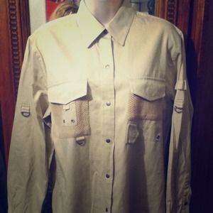 Ralph Lauren Cotton Twill Utility Shirt Size Small