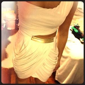 White Toga Silky Dress