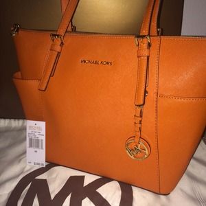 Authentic Michael kors tote orange bag
