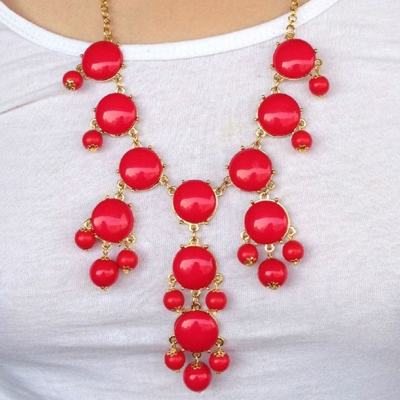 Red bubble necklace