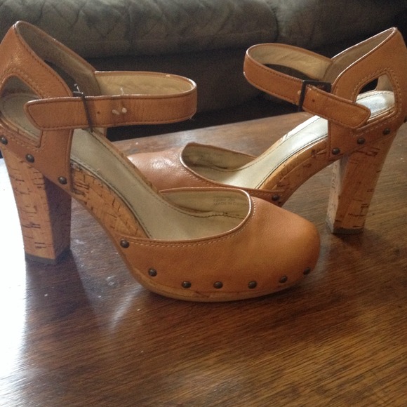 Calvin Klein natural color cork heels so comfy!