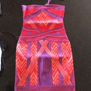 Sassy orange and purple bandage dress never worn