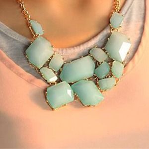 Gorgeous Sea Green Statement Necklace