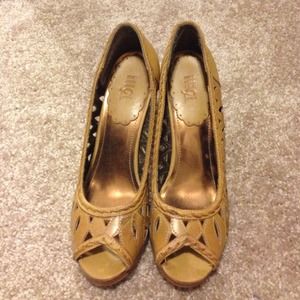 Rouge brand, tan heels