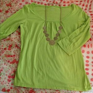 Lime green top
