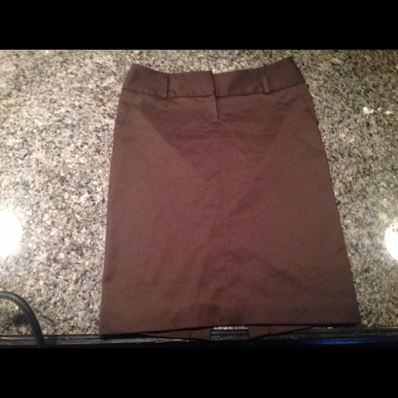 Express chocolate brown pencil skirt