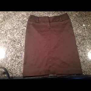 Express chocolate brown pencil skirt
