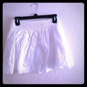 White Embroidered Skirt