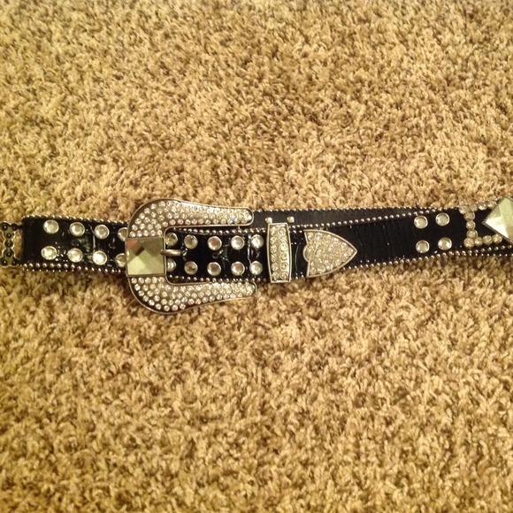 Black Rhinestone Belt - Picture 1 of 3