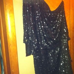 Jessica Simpson one sleeve sequins minidress