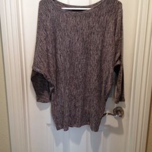 Dark and light grey knit long sleeve