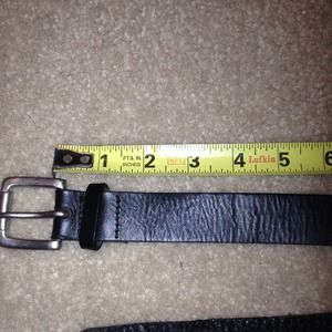 Boys black leather belt