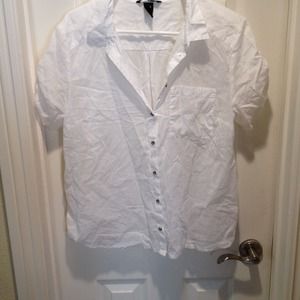 Short white button up