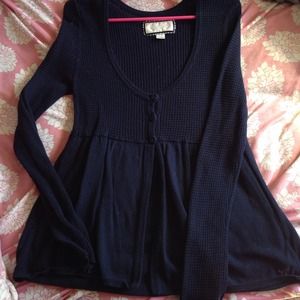 American Eagle waffle knit babydoll cardigan