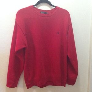 OVERSIZED POLI RALPH LAUREN RED SWEATER