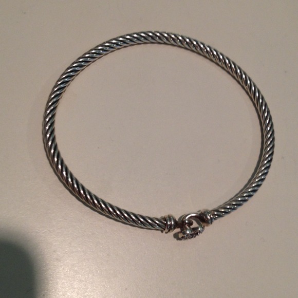 🚫SOLD🚫David Yurman cable diamond heart bracelet - Picture 2 of 4
