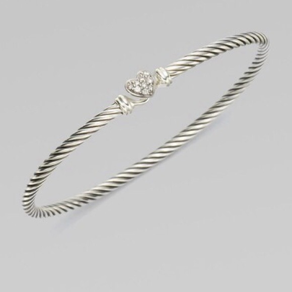 🚫SOLD🚫David Yurman cable diamond heart bracelet - Picture 4 of 4