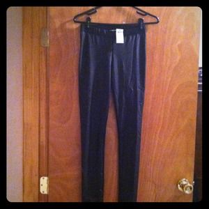 Arden B Matte Latex Ankle Leggings