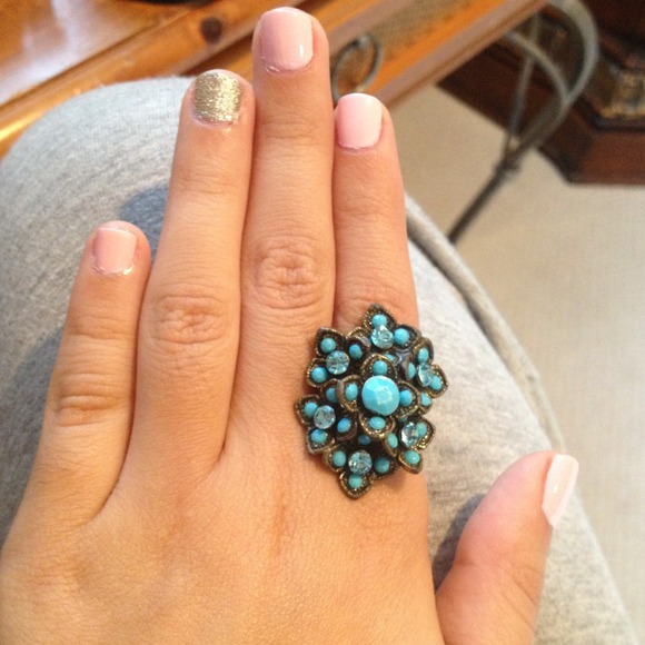 Blue Flower Ring - Picture 4 of 4