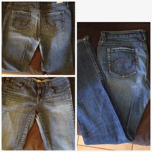Faded Denim Skinny Jeans