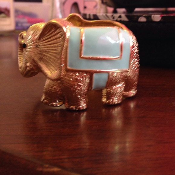 Gold and mint elephant bracelet!