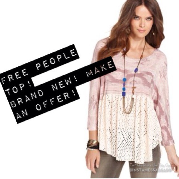SOLD!   Free People Printed Top MAKE ME AN OFFER