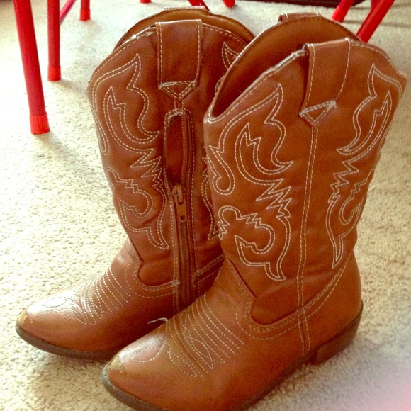 🚫Sold🚫 Girls Cognac Cowboy Boots