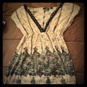 Gorgeous Light pink and black lace top.